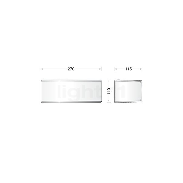 Bega 50210 Applique LED blanc - 50210K3 - vue en coupe