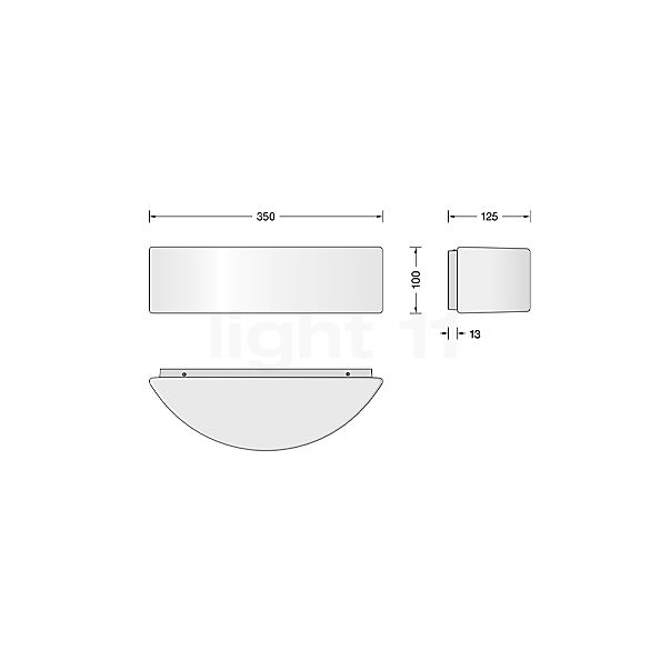 Bega 50263 - Wall Light LED white - 3,000 K - 50263K3 sketch