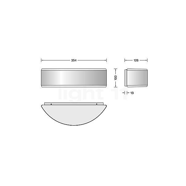 Bega 50265 - Applique LED blanc - 3.000 K - 50265.2K3 - vue en coupe