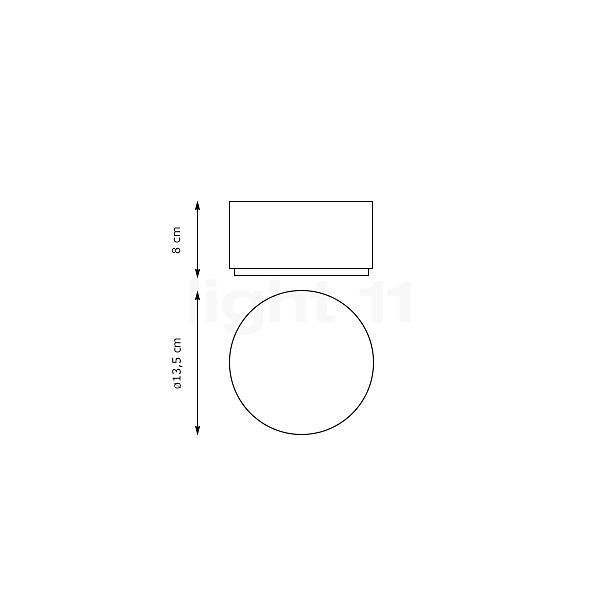 Bega 50567 - Plafondlamp LED wit - 3.000 K - 50567.1K3 schets