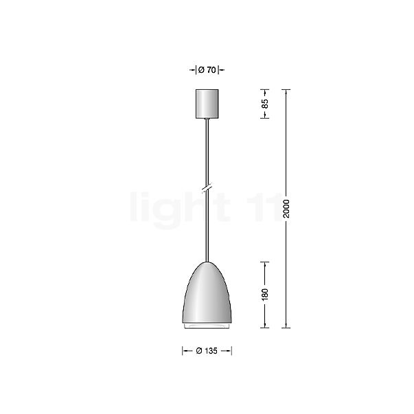 Bega 50700 - Hanglamp LED wit - 3.000 K - 50700.1K3 schets