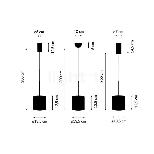Bega 50988 - Studio Line Hanglamp LED koper/zwart, Bega Smart App - 50988.6K3+13270 schets