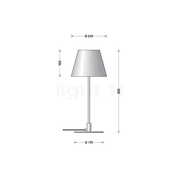 Bega 51030 - Studio Line Lampada da tavolo LED ottone - 51030.4K3 - vista in sezione