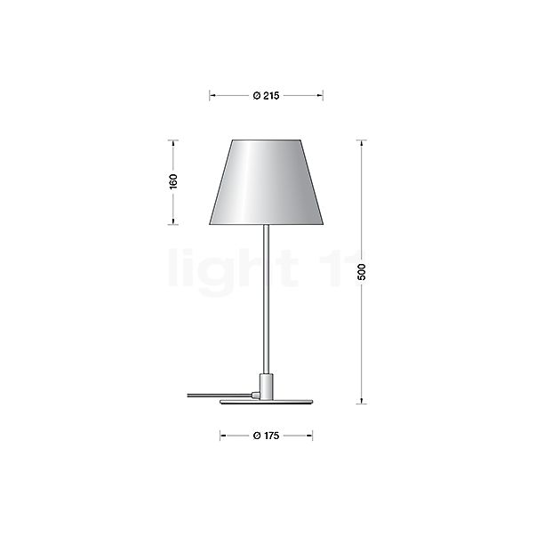 Bega 51031 - Studio Line Lampe de table LED cuivre - 51031.6K3 - vue en coupe