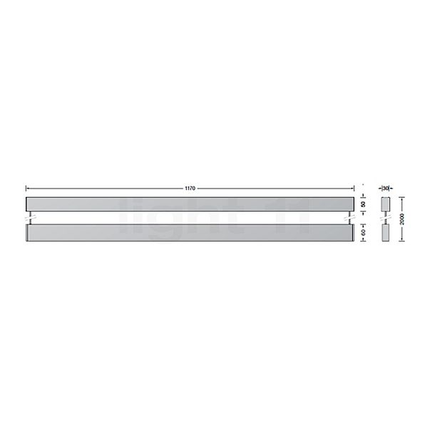 Bega 51265 - Lampada a sospensione LED bianco - 51265.1K3 - vista in sezione