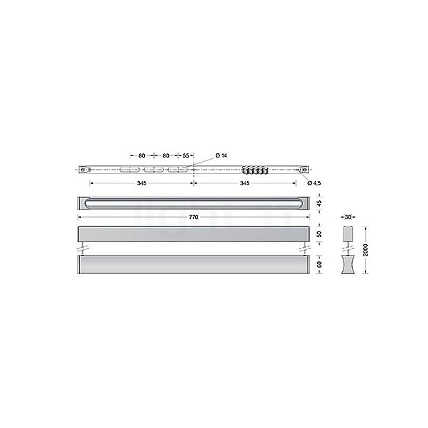 Bega 51267 - Suspension LED blanc - 51267.1K3 - vue en coupe