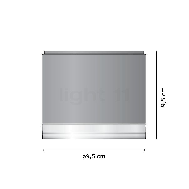 Bega 66050 - Faretto sporgente da soffitto LED bianco - 66050WK3 - vista in sezione