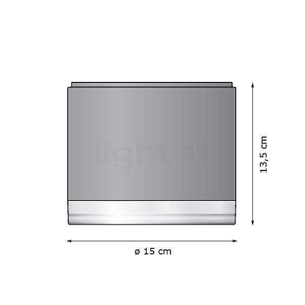 Bega 66051 - Faretto sporgente da soffitto LED bianco - 66051WK3 - vista in sezione