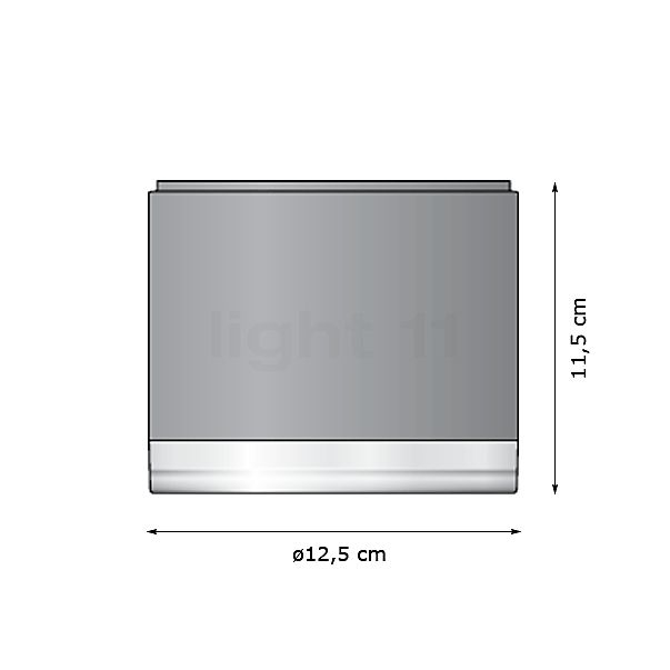 Bega 66056 - Faretto sporgente da soffitto LED grafite - 66056K3 - vista in sezione