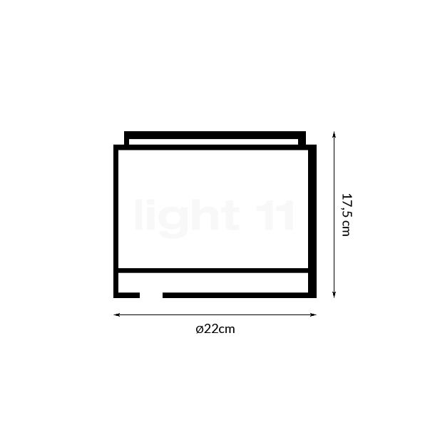 Bega 66058 - Faretto sporgente da soffitto LED bianco - 66058WK3 - vista in sezione