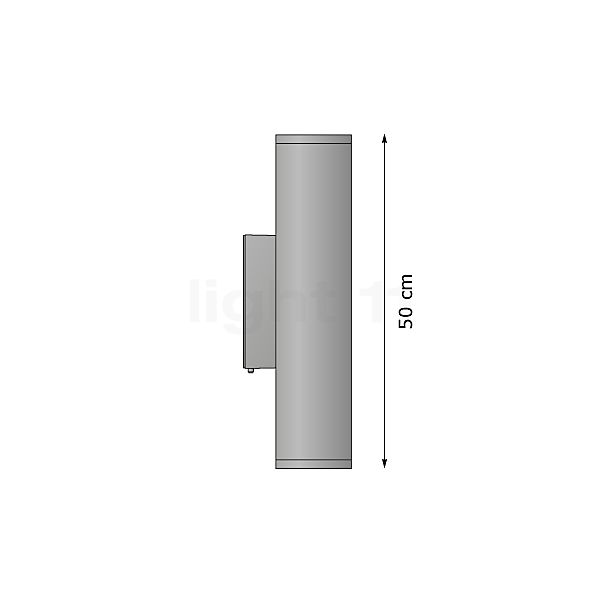 Bega 66516 - Lampada da parete LED  argento - 66516AK3 - vista in sezione