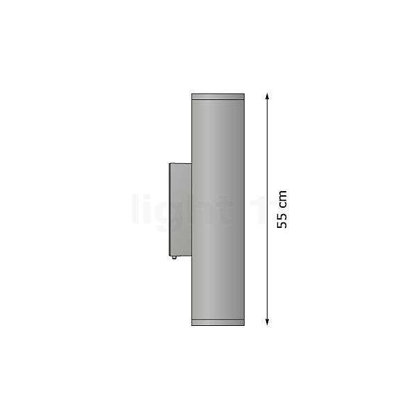 Bega 66519 - Lampada da parete LED  argento - 66519AK3 - vista in sezione