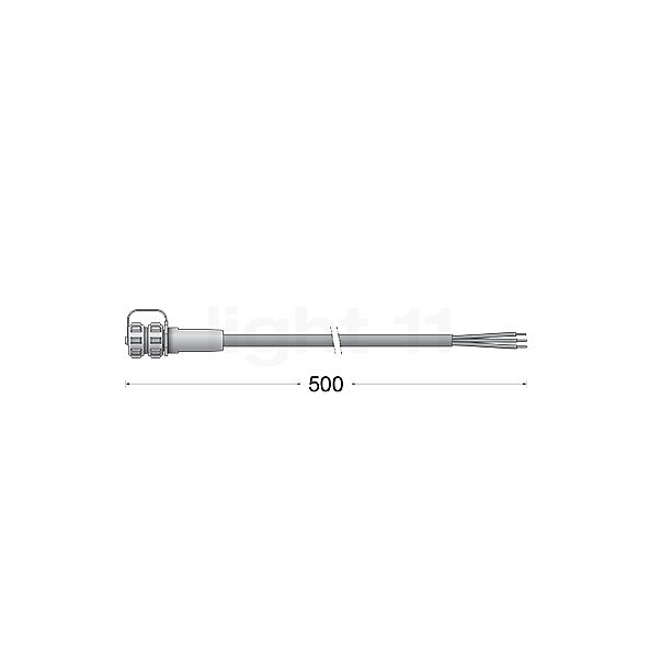 Bega 71256 - UniLink® câble sans Fiche 0,5 m - 71256 - vue en coupe