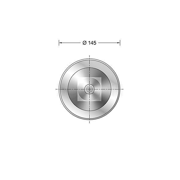 Bega 84085 - Bodeneinbauleuchte LED Edelstahl - 2.700 K - 84085K27 Skizze