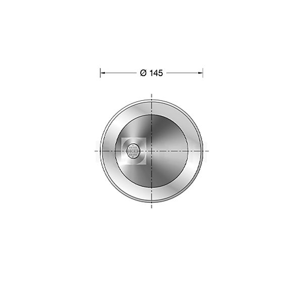 Bega 84087 - Bodeneinbauleuchte LED Edelstahl - 2.700 K - 84087K27 Skizze