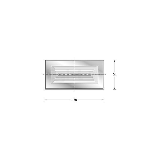 Bega 84088 - Bodeminbouwlamp LED roestvrij staal - 2.700 K - 84088K27 schets