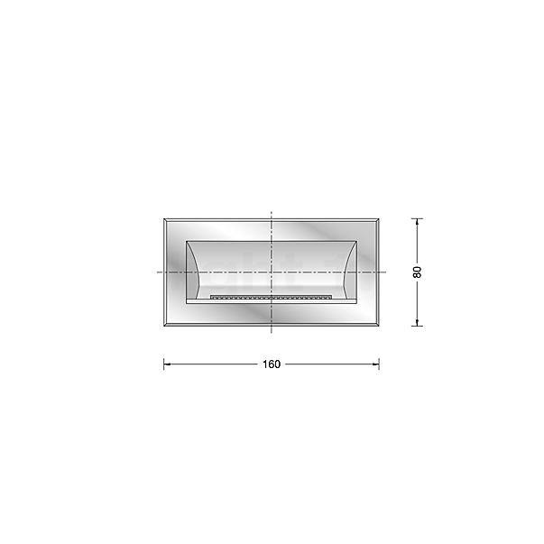 Bega 84090 - Bodeminbouwlamp LED roestvrij staal - 2.700 K - 84090K27 schets