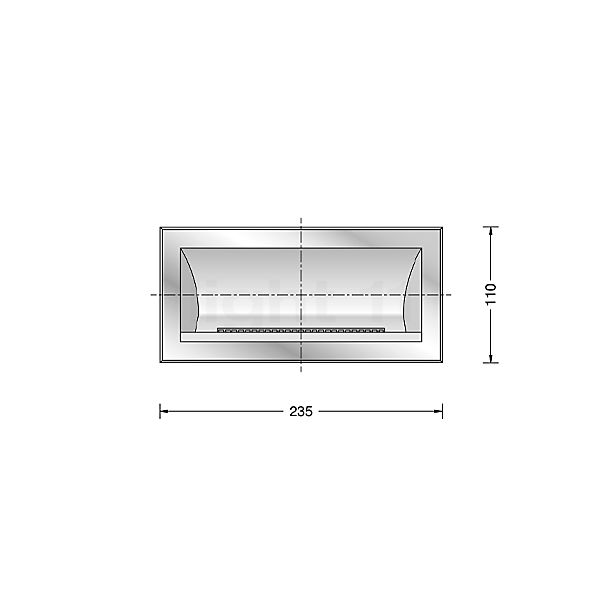 Bega 84091 - Bodeminbouwlamp LED roestvrij staal - 2.700 K - 84091K27 schets