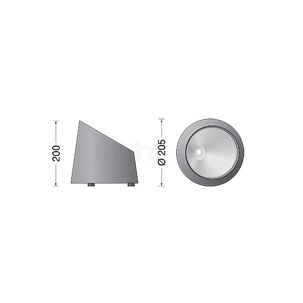 Bega 84832 - UniLink® Projecteur de sol LED graphite - 84832K3 - vue en coupe