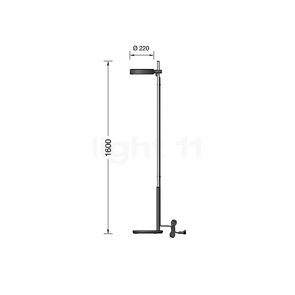 Bega 84912 - UniLink® Stehleuchte LED graphit - 84912K3 Skizze