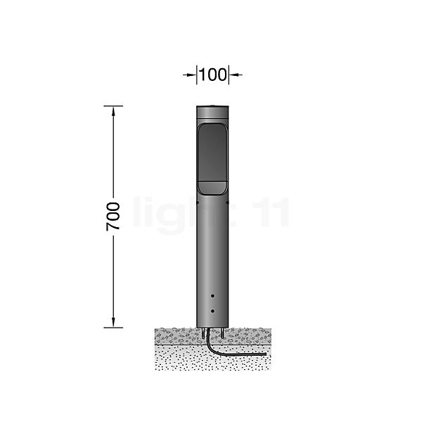 Bega 85179 - Bollard Light LED graphite - 85179K3 sketch