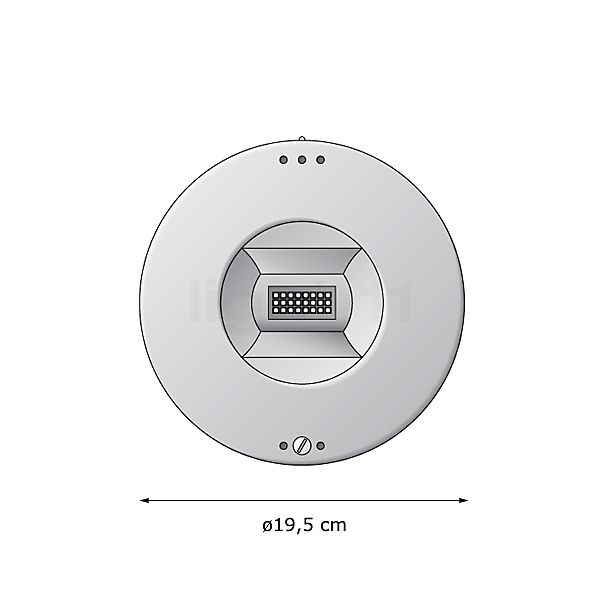 Bega 99812 - Applique da incasso a parete LED acciaio inossidabile  - 99812K3 - vista in sezione