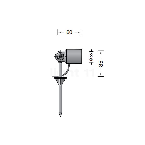Bega Plug & Play 3er-Set Gartenscheinwerfer mit Erdspieß LED graphit - 24366K3 + 13566 inkl. Smart Tower Skizze