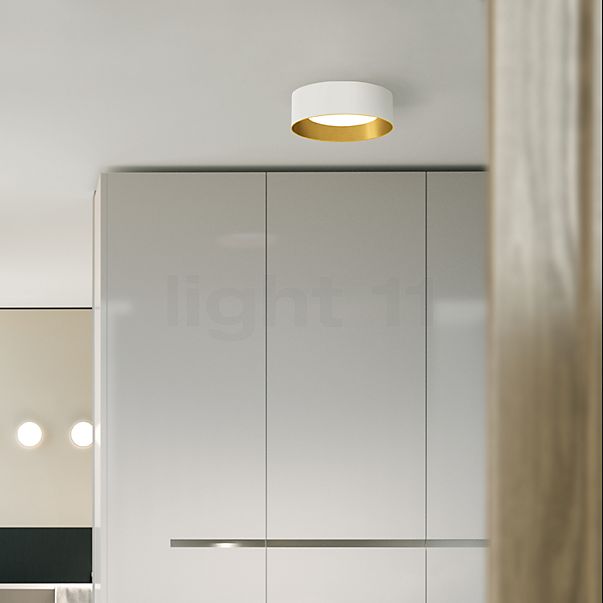 Bega Studio Line Plafondlamp LED rond wit/aluminium mat - 51017.2K3