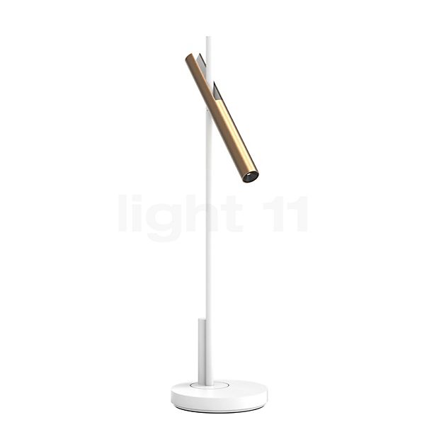 Belux Esprit Lampe de table LED blanc/doré - avec pied de lampe
