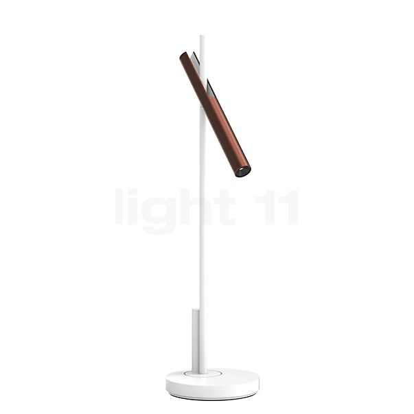 Belux Esprit, lámpara de sobremesa LED blanco/bronce - con pie de la lámpara
