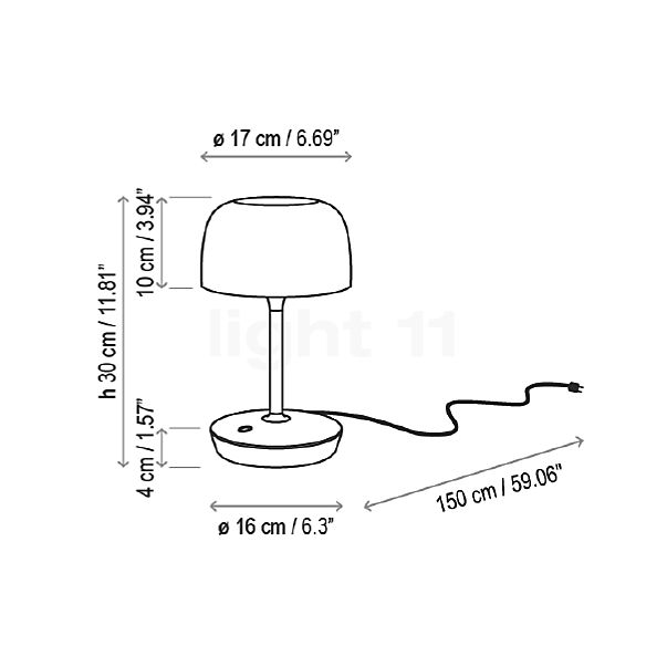 Bover Bol Table Lamp LED black sketch