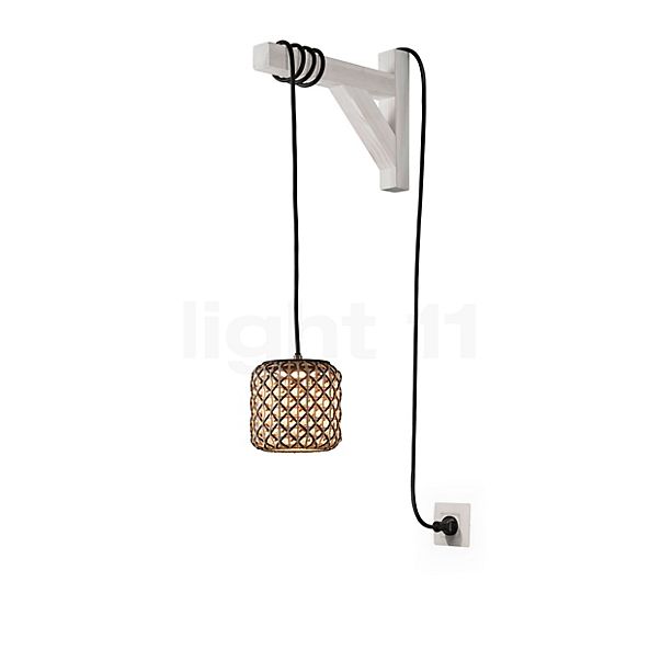 Bover Nans Lampada a sospensione LED con spina marrone - 17 cm