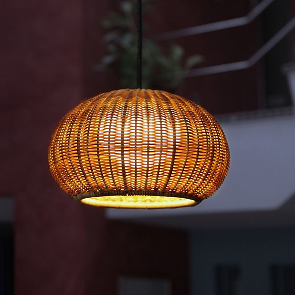 Bover Perris, lámpara de suspensión LED marrón