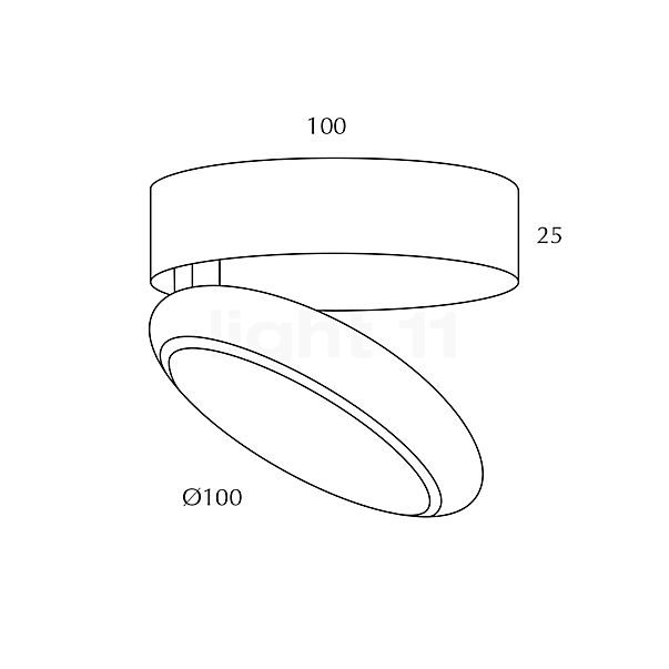 Bruck Blop 3D Ceiling-/Wall Light- LED white - 30° sketch