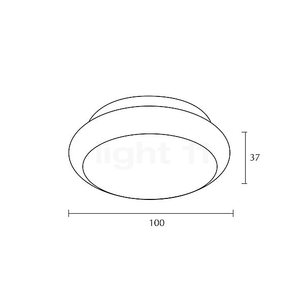 Bruck Blop Fix Deckenleuchte LED weiß - 100° - Ra 90 Skizze