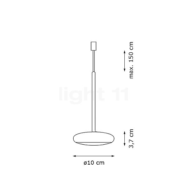 Bruck Blop Pendelleuchte LED für Duolare Schiene chrom glänzend - 60° Skizze