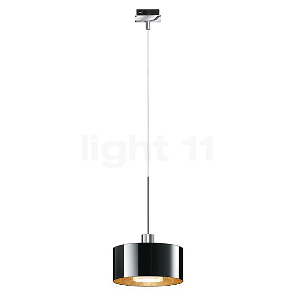Bruck Cantara Hanglamp voor Duolare Track chroom glimmend/glas zwart/goud - 19 cm
