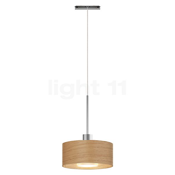 Bruck Cantara Hout Hanglamp LED voor All-in Track chroom mat/lampenkap eikenhout helder - 20 cm , Magazijnuitverkoop, nieuwe, originele verpakking