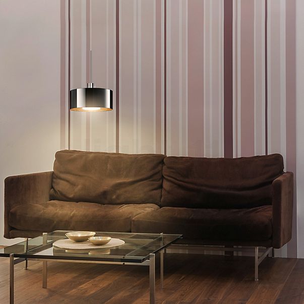 Bruck Cantara Lampada a sospensione LED cromo opaco/vetro bianco - 19 cm , Vendita di giacenze, Merce nuova, Imballaggio originale