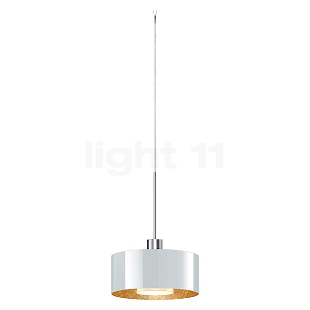 Bruck Cantara Lampada a sospensione LED per Maximum Sistema cromo lucido/vetro bianco/dorato - 19 cm