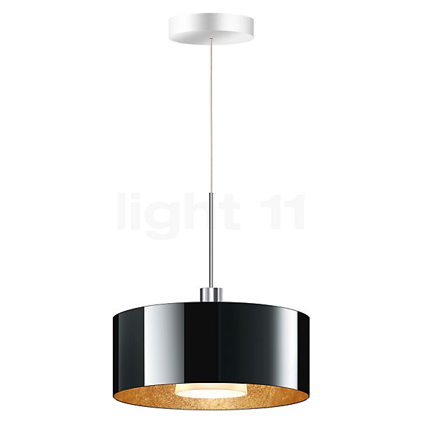 Bruck Cantara Pendant Light LED chrome glossy/glass black/gold - 30 cm