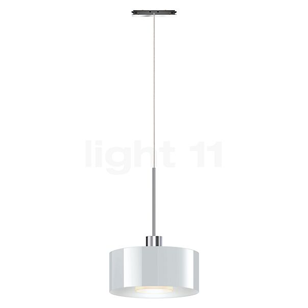 Bruck Cantara Pendant Light for All-in Track chrome glossy/glass white - 19 cm
