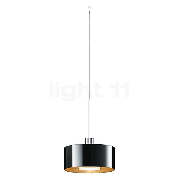 Bruck Cantara Suspension LED pour Maximum Système chrome brillant/verre noir/doré - 19 cm