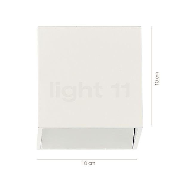 Målene for Bruck Cranny Væglampe LED hvid - 2.700 K: De enkelte komponenters højde, bredde, dybde og diameter.