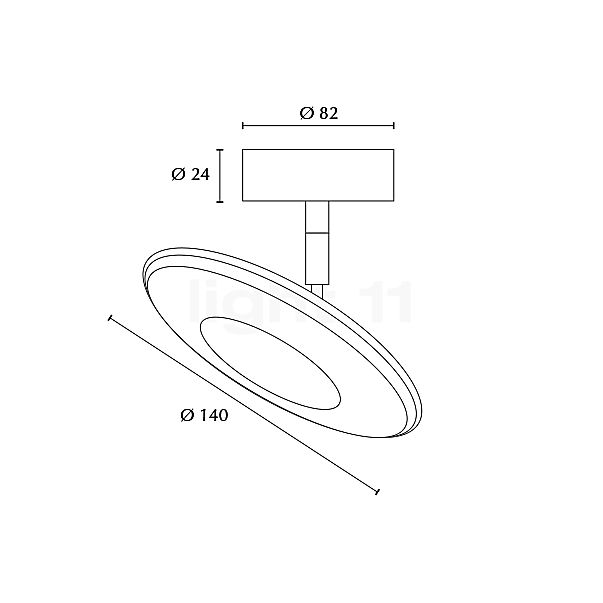 Bruck Euclid Spot LED for All-in Track black sketch