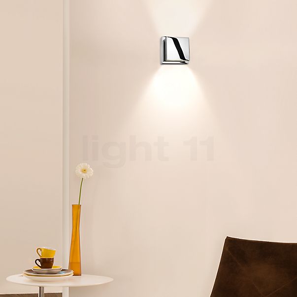 Bruck Scobo Lampada da parete LED alluminio lucidato - dim to warm - up&downlight - senza filtro colorato