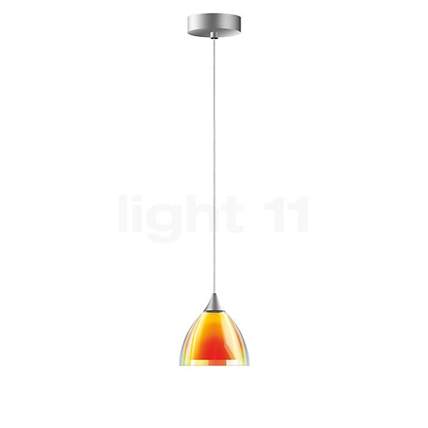 Bruck Silva Hanglamp chroom mat/glas geel/oranje - 11 cm