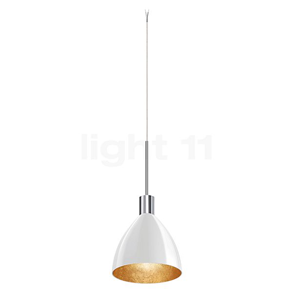 Bruck Silva Pendant Light LED for Maximum System - ø16 cm chrome glossy, glass white/gold