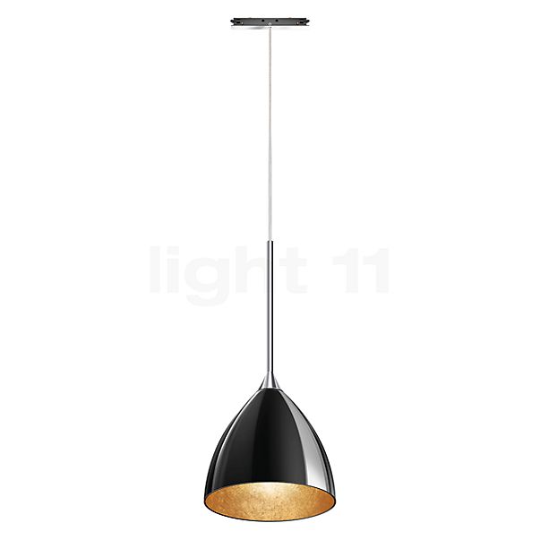 Bruck Silva Pendant Light for All-in Track - ø16 cm chrome glossy - glass black/gold , Warehouse sale, as new, original packaging