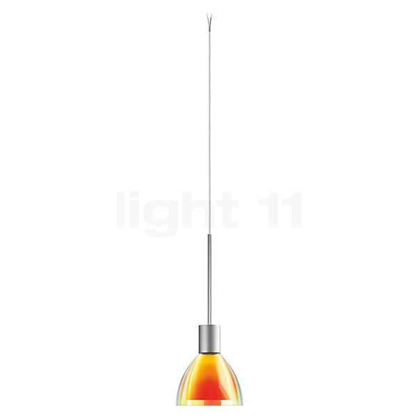 Bruck Silva, lámpara de suspensión LED para Maximum Sistema - ø11 cm cromo mate, vidrio amarillo/naranja , Venta de almacén, nuevo, embalaje original